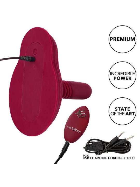 CALEXOTICS - RIDER MASAJEADOR DOBLE MOTOR CONTROL REMOTO ROJO