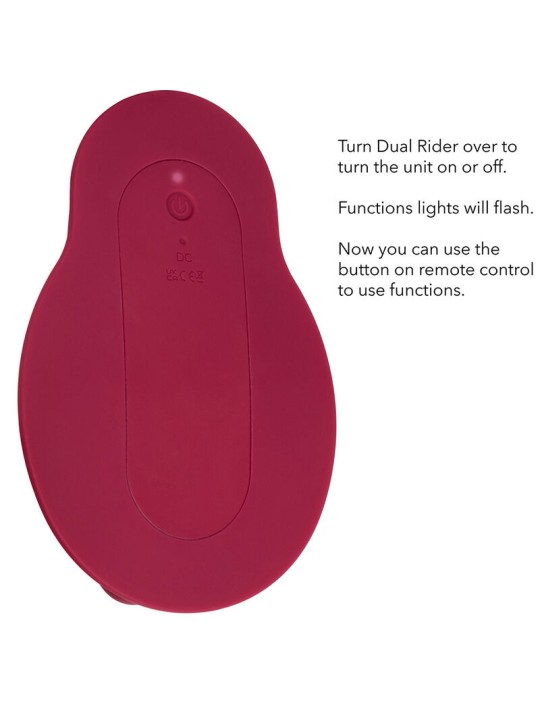 CALEXOTICS - RIDER MASSAGER DOUBLE MOTOR REMOTE CONTROL RED