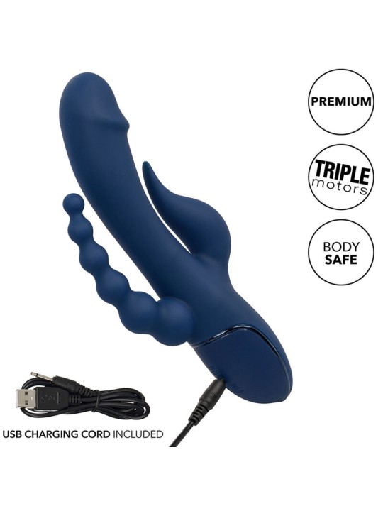 CALEXOTICS - BLAUWE DRIEVOUDIGE ORGASME VIBRATOR