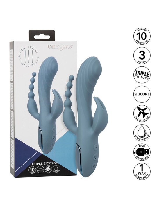 CALEXOTICS - VIBRATOR TRIPLE ECSTASY GRAU