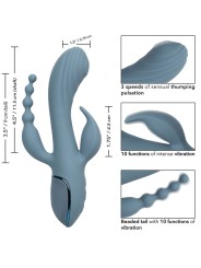CALEXOTICS - VIBRATOR TRIPLE ECSTASY GRAU