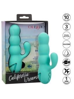 CALEXOTICS - VIBRATORE DEL MAR DIVA RABBIR AQUA GREEN DI CALIFORNIA DR