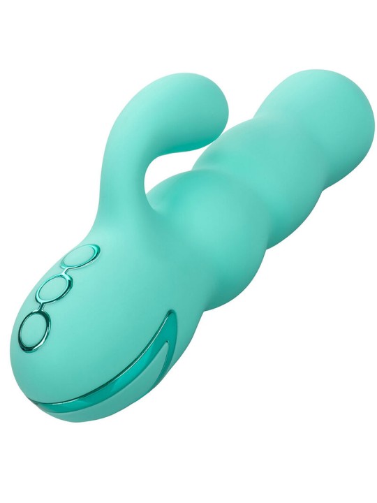 CALEXOTICS - VIBRADOR DEL MAR DIVA RABBIR AQUA GREEN POR CALIFORNIA DR