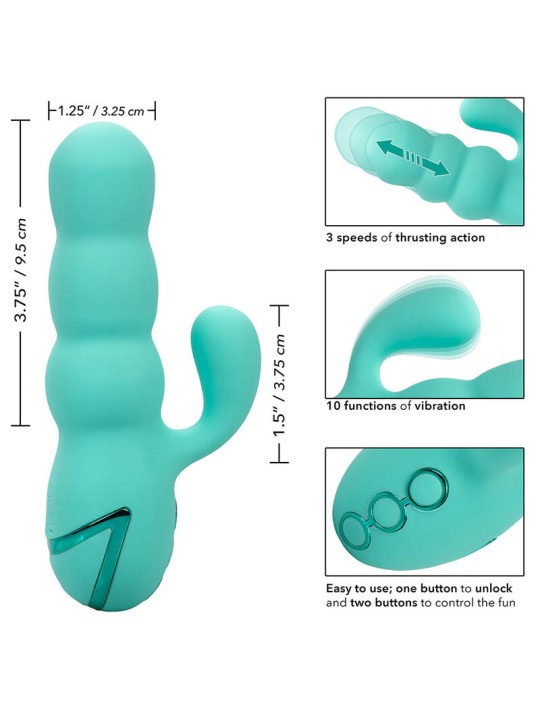 CALEXOTICS - DEL MAR DIVA VIBRATOR RABBIR AQUA GRÜN VON CALIFORNIA DRE