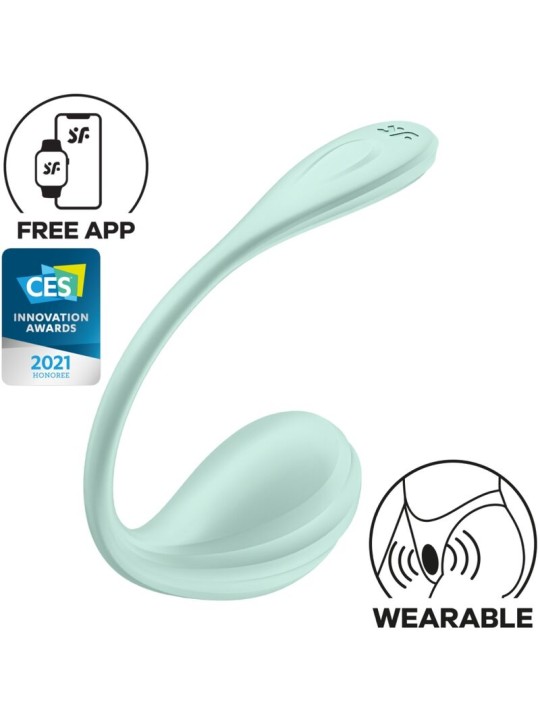 SATISFYER - SMOOTH PETAL G-POINT STIMULATOR WATER GREEN FREE APP