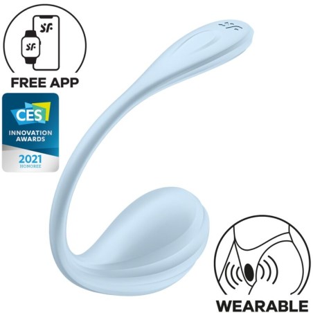SATISFYER - GLADDE BLOEMPOT G-SPOT STIMULATOR LICHTBLAUW GRATIS APP
