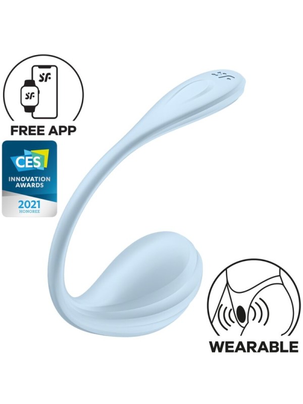 SATISFYER - GLADDE BLOEMPOT G-SPOT STIMULATOR LICHTBLAUW GRATIS APP