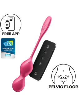 SATISFYER - LOVE BIRDS 2 BALLES VIBRANTES DE KEGEL + APPLICATION GRATU