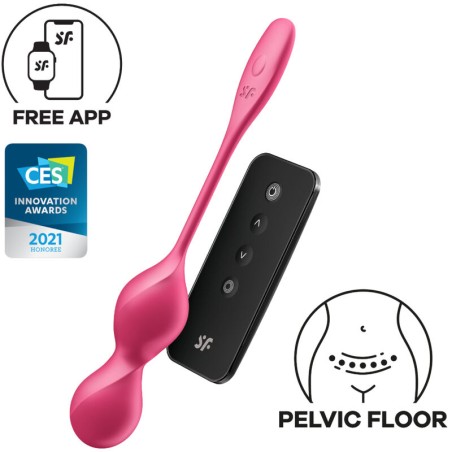 SATISFYER - LOVE BIRDS 2 BOLAS DE KEGEL VIBRANTES + APLICATIVO GRATUIT