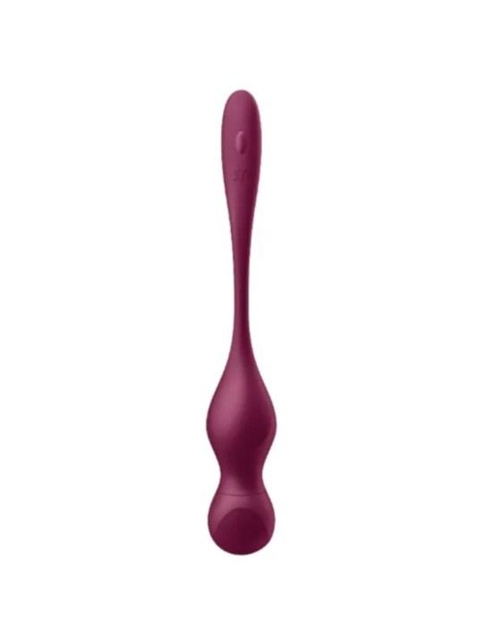 SATISFYER - LOVE BIRDS VARY VIBRATIEBALLEN GRATIS APP WIJN ROOD