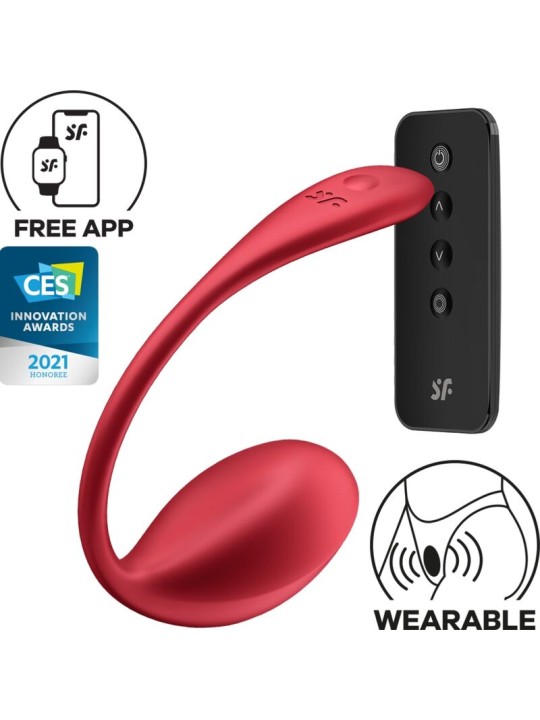 SATISFYER - GLANZENDE BLOEMEN G-SPOT STIMULATOR AFSTANDSBEDIENING ROOD