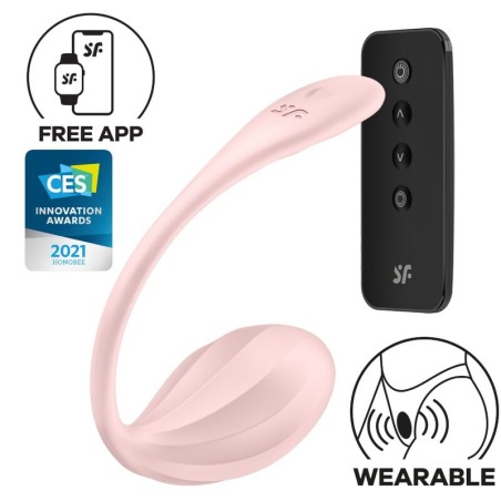 SATISFYER - RIBBED PETAL G POINT REMOTE CONTROL STIMULATOR ROSE FREE A