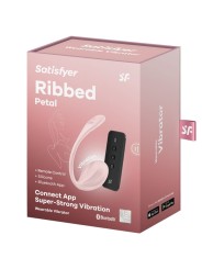 SATISFYER - RIBBED PETAL ESTIMULADOR PUNTO G CONTROL REMOTO ROSA APP G