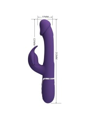 PRETTY LOVE - VIBRATEUR MULTIFONCTION 3 EN 1 KAMPAS RABBIT AVEC LANGUE