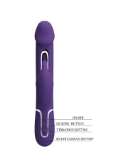 PRETTY LOVE - KAMPAS VIBRADOR RABBIT 3 EN 1 MULTIFUNCIÓN CON LENGUA VI