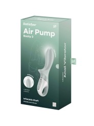 SATISFYER - AIR PUMP BOOTY 3 INFLATABLE ANAL VIBRATOR GREYGREEN