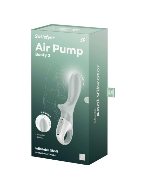 SATISFYER - AIR PUMP BOOTY 3 AUFBLASBARER ANALVIBRATOR GRAUGRÜN