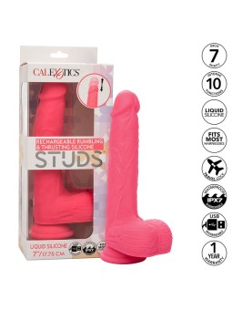 CALEXOTICS - STUDS VIBRADOR REALISTA 10 VIBRAÇÕES ROSA