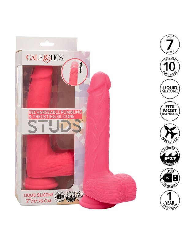 CALEXOTICS - STUDS REALISTIC VIBRATOR 10 VIBRATIONS PINK
