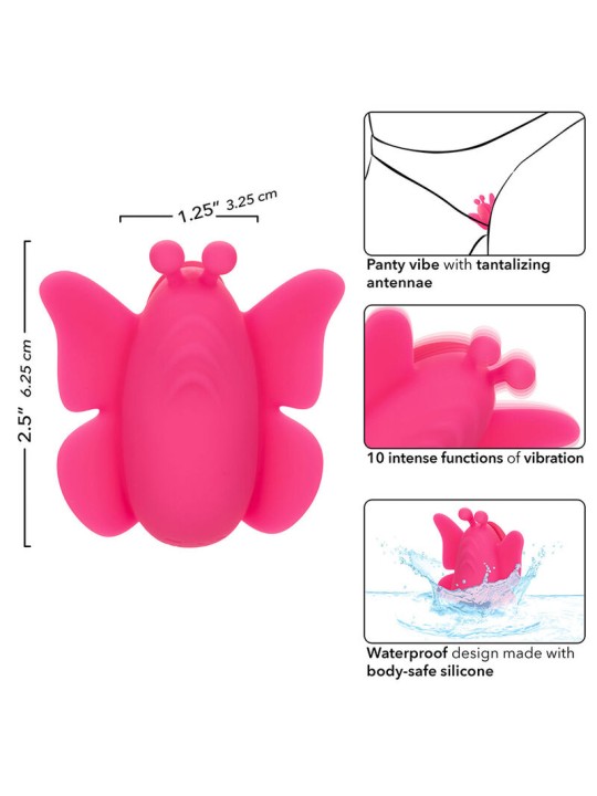 CALEXOTICS - NEON VIBES FLUTTER VIBE STIMULATEUR 10 VIBRATIONS ROSE