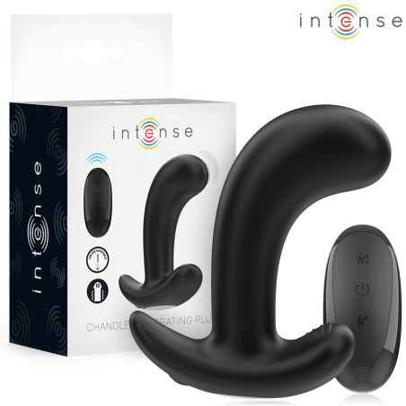 INTENSE - CHANDLER ANAL PLUG 10 VIBRATIES ZWART AFSTANDSBEDIENING
