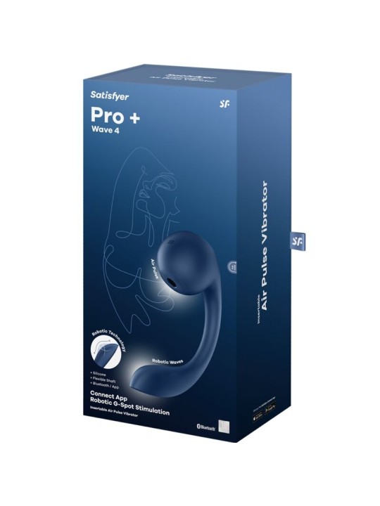 SATISFYER - PRO+ WAVE 4 ESTIMULADOR PUNTO G & AIR PULSE APLICACIÓN GRA