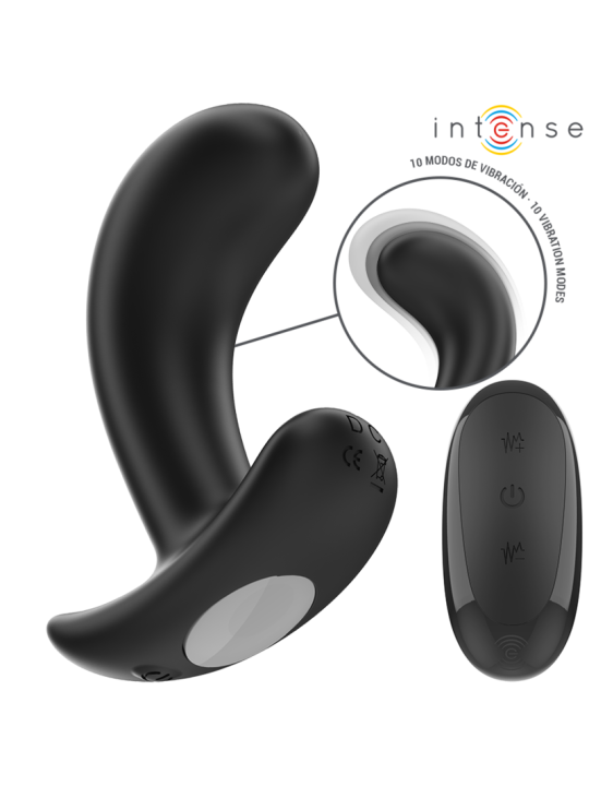 INTENSE - CHANDLER PLUG ANAL 10 VIBRACIONES NEGRO CONTROL REMOTO