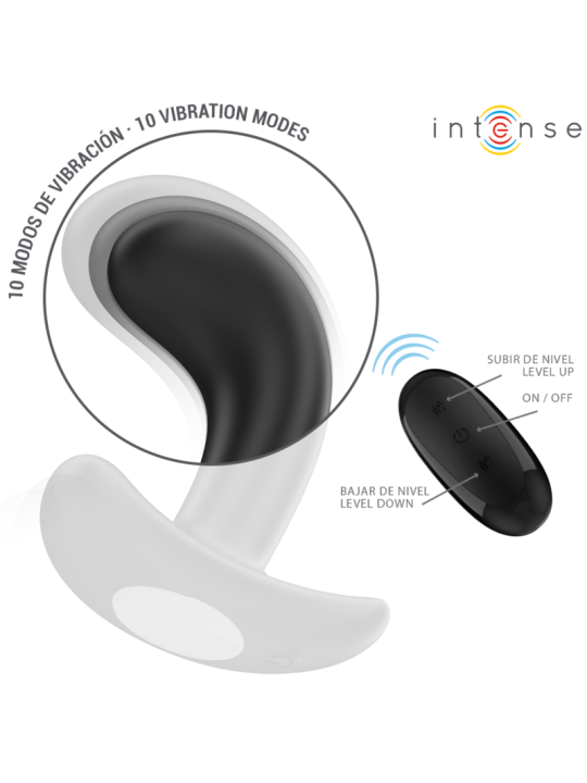 INTENSE - CHANDLER PLUG ANAL 10 VIBRACIONES NEGRO CONTROL REMOTO