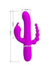 PRETTY LOVE - CAMMY TRIPLE 4 IN 1 MULTIFUNCTIONELE VIBRATOR ROZE