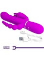 PRETTY LOVE - CAMMY TRIPLE VIBRATEUR MULTIFONCTION 4 EN 1 ROSE