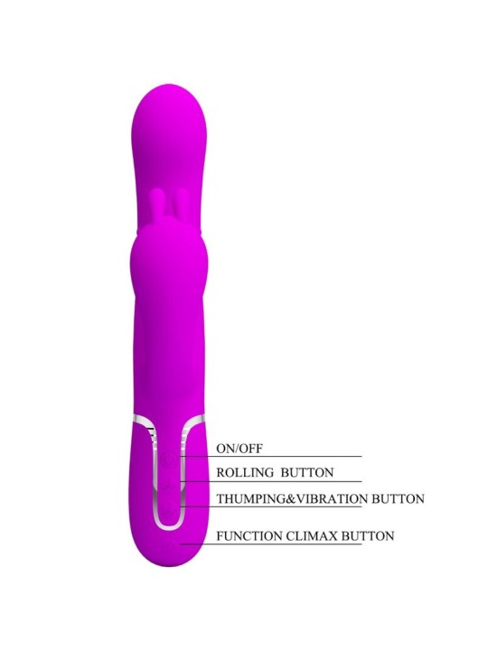 PRETTY LOVE - CAMMY TRIPLE 4 IN 1 MULTIFUNCTIONELE VIBRATOR ROZE