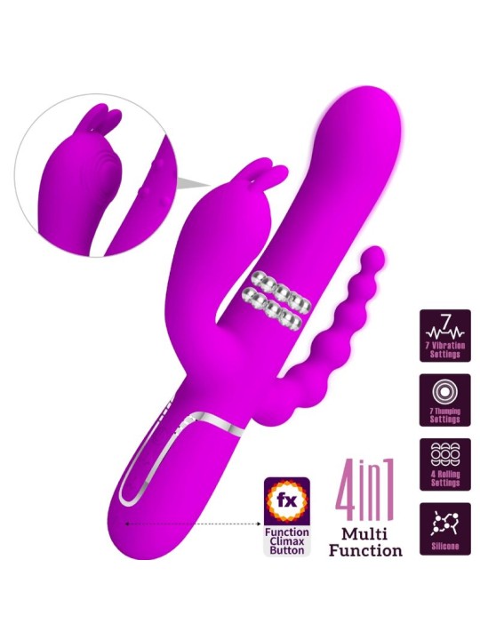 PRETTY LOVE - CAMMY TRIPLE 4 IN 1 MULTIFUNCTIONELE VIBRATOR ROZE