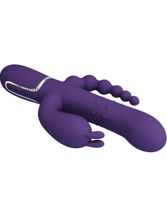 PRETTY LOVE - CAMMY TRIPLO VIBRADOR MULTIFUNÇÃO 4 EM 1 ROXO
