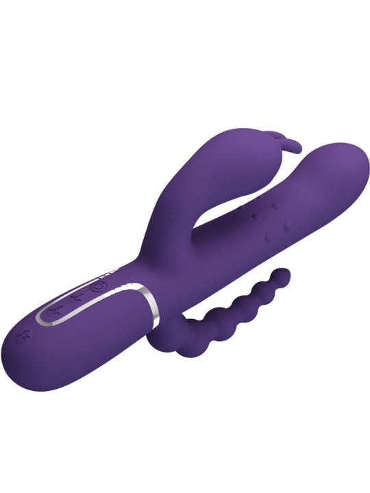PRETTY LOVE - CAMMY TRIPLE VIBRATEUR MULTIFONCTION 4 EN 1 VIOLET