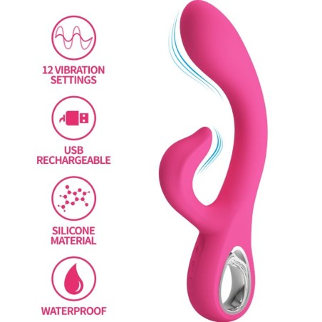 PRETTY LOVE - FRITZ VIBRATOR KONIJN 12 VIBRATIES ROZE