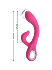 PRETTY LOVE - FRITZ RABBIT VIBRADOR 12 VIBRAÇÕES ROSA