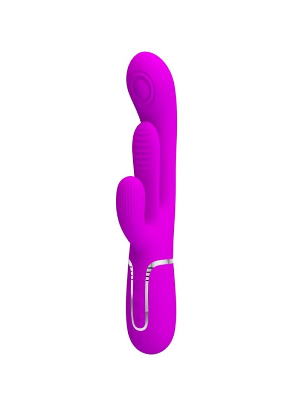 PRETTY LOVE - SHANIA TRIPLE RABBIT VIBRATEUR MULTIFONCTION ROSE