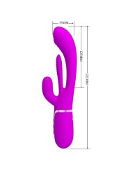 PRETTY LOVE - SHANIA TRIPLE RABBIT VIBRATEUR MULTIFONCTION ROSE