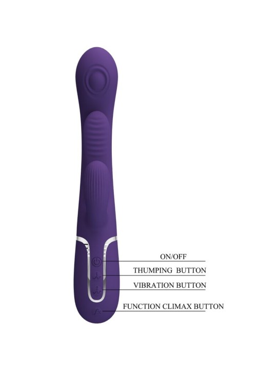 PRETTY LOVE - SHANIA TRIPLE MULTIFUNCTIONELE KONIJNENVIBRATOR PAARS