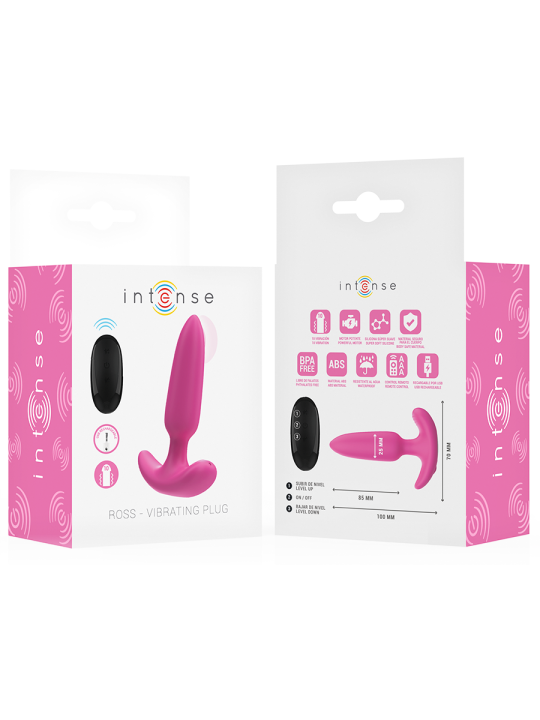INTENSE - ROSS ANAL PLUG 10 VIBRATIES ROZE AFSTANDSBEDIENING