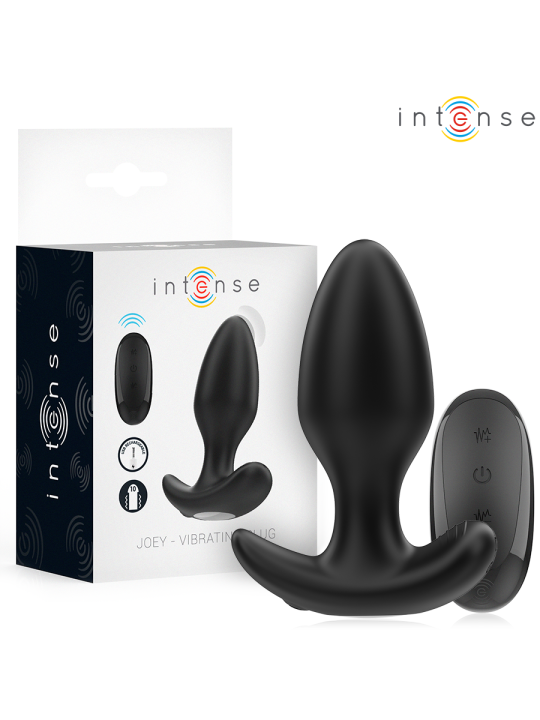INTENSE - JOEY ANAL PLUG 10 VIBRAÇÕES PRETO CONTROLE REMOTO
