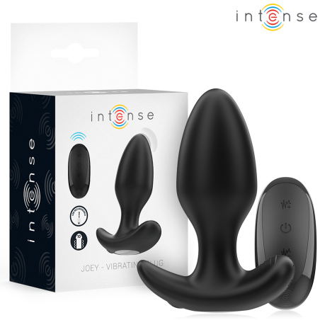INTENSE - JOEY ANAL PLUG 10 VIBRATIES ZWART AFSTANDSBEDIENING
