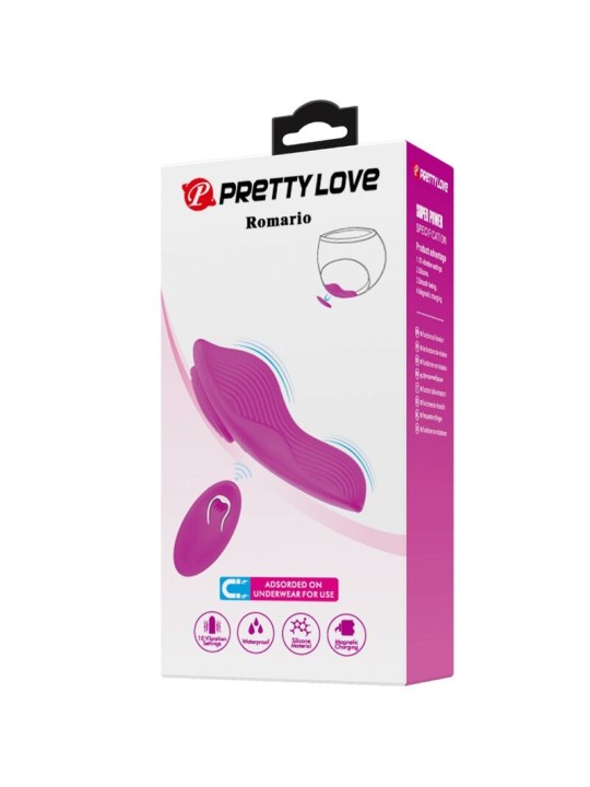 PRETTY LOVE - ROMARIO STIMOLATORE CLITORIDEO LAY-ON TELECOMANDO ROSA