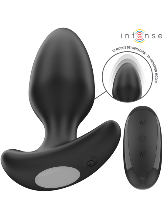 INTENSE - JOEY ANAL PLUG 10 VIBRAÇÕES PRETO CONTROLE REMOTO