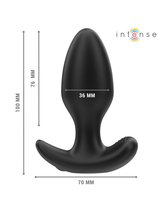 INTENSE - JOEY ANAL PLUG 10 VIBRATIONS NOIR TÉLÉCOMMANDE