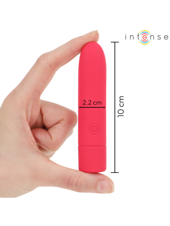 INTENSE - SYMONE USB RECARREGÁVEL VIBRATÓRIA BULLET 8 VIBRAÇÕES VERMEL