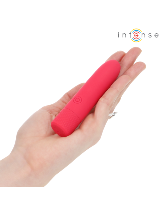 INTENSE - SYMONE USB RECARREGÁVEL VIBRATÓRIA BULLET 8 VIBRAÇÕES VERMEL