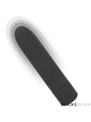 BLACK&SILVER- GERI USB OPLAADBARE TRILLENDE KOGEL 8 TRILLINGEN ZWART 1
