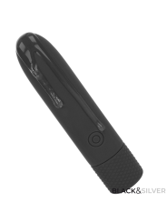 BLACK & SILVER - GERI USB RICARICABILE VIBRANTE BULLET 8 VIBRAZIONI NE