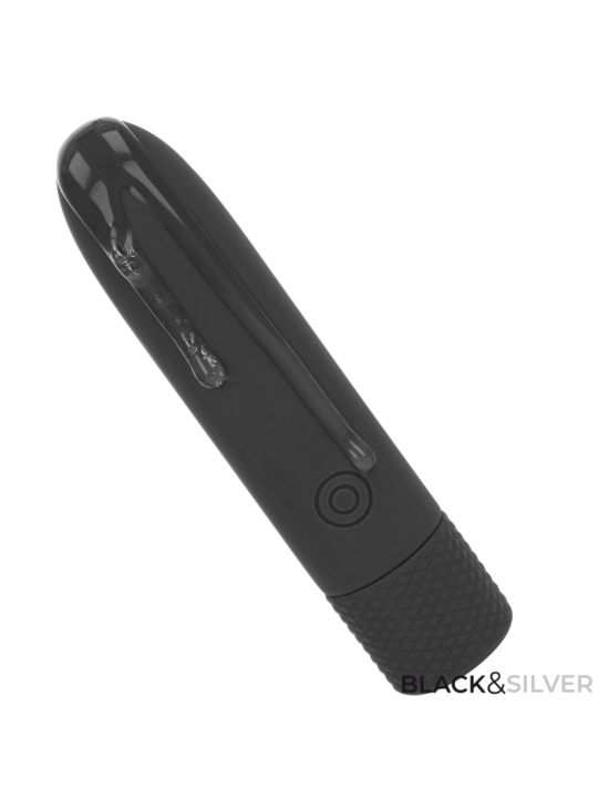 BLACK & SILVER - GERI USB RECHARGEABLE VIBRATING BULLET 8 VIBRATIONS B